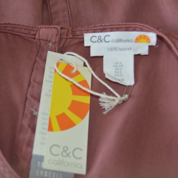 C & C California Vintage Look Tank, Dusty Rose, S - Picture 4 of 5
